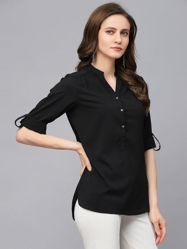 Gipsy Gipsy Black Georgette Tunic Black