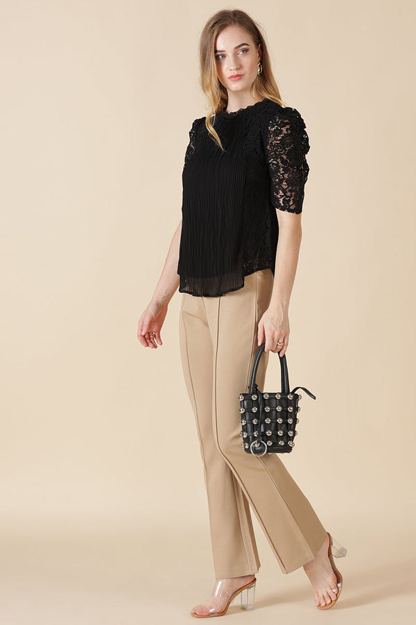 Gipsy Gipsy Black Net Fabric Blouse Black