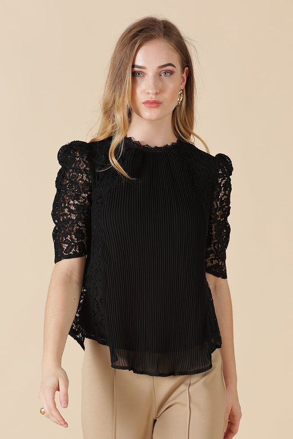 gipsy Gipsy Black Net Fabric Blouse Black