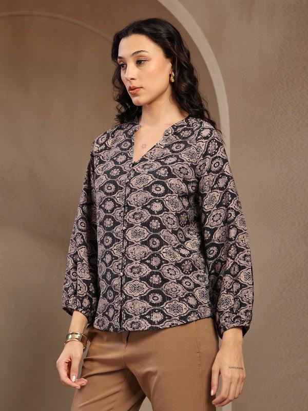 Gipsy Gipsy Black Printed Tunic