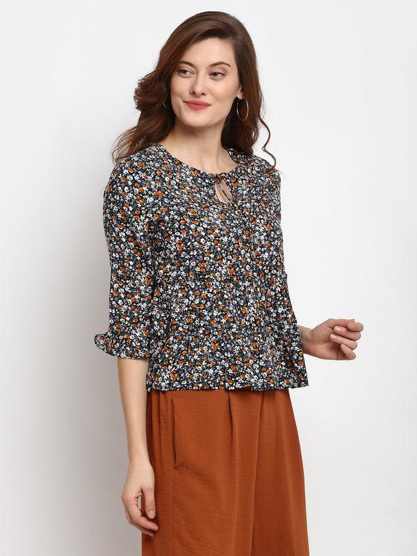 Gipsy Gipsy Black Rayon Crepe Blouse