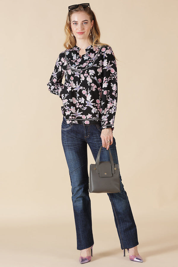 Gipsy Gipsy Black Rayon Tunic Black