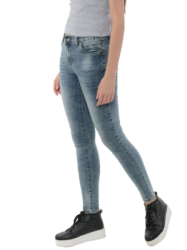 Gipsy Gipsy Blue Casual Cotton Pant Blue