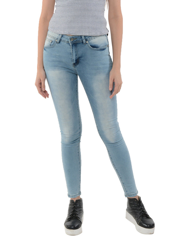 Gipsy Gipsy Blue Casual Cotton Pant Blue