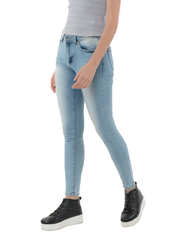 Gipsy Gipsy Blue Casual Cotton Pant Blue