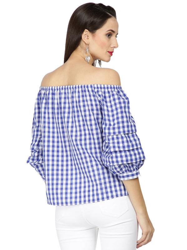 Gipsy Gipsy Blue Cotton Blouse