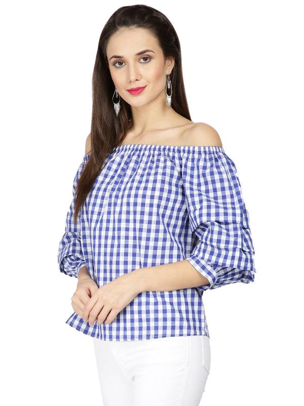 Gipsy Gipsy Blue Cotton Blouse