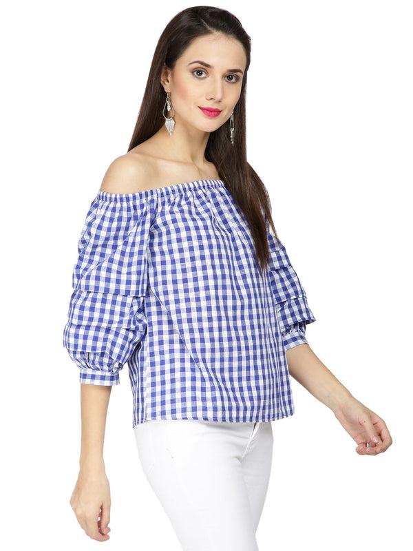 Gipsy Gipsy Blue Cotton Blouse