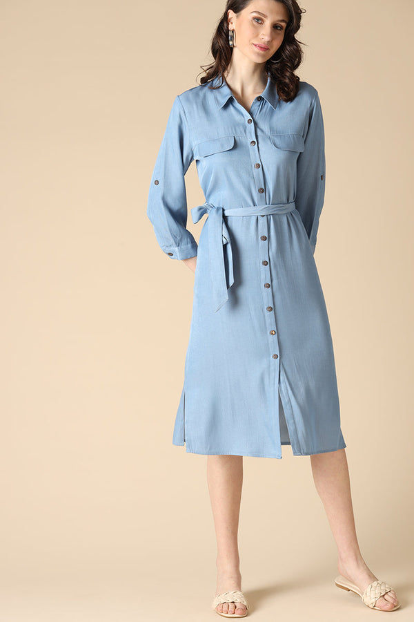 Gipsy Gipsy Blue Fashion Denim Dresses Blue