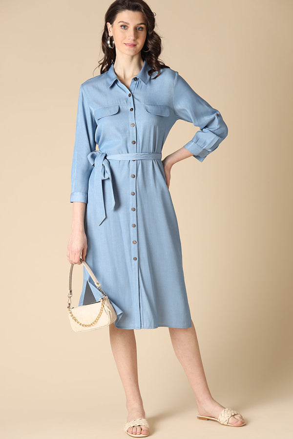 gipsy Gipsy Blue Fashion Denim Dresses Blue