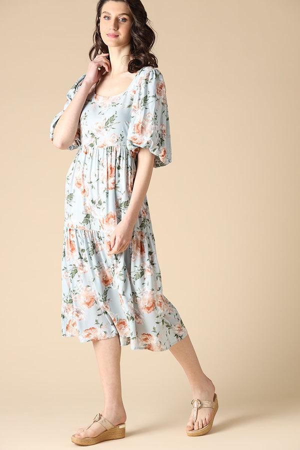 Gipsy Gipsy Blue Fashion Rayon Dresses Blue