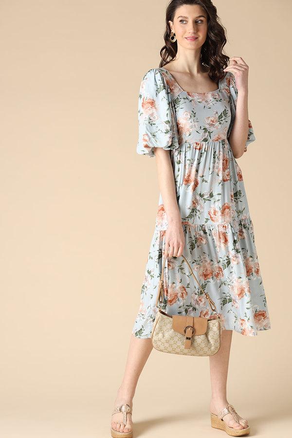 Gipsy Gipsy Blue Fashion Rayon Dresses Blue