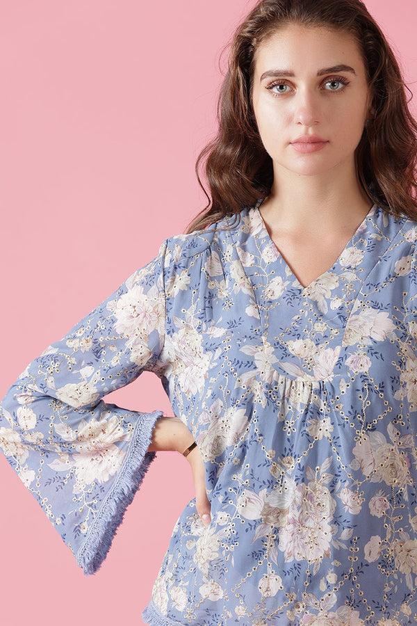 Gipsy Gipsy Blue Georgette Tunic Blue