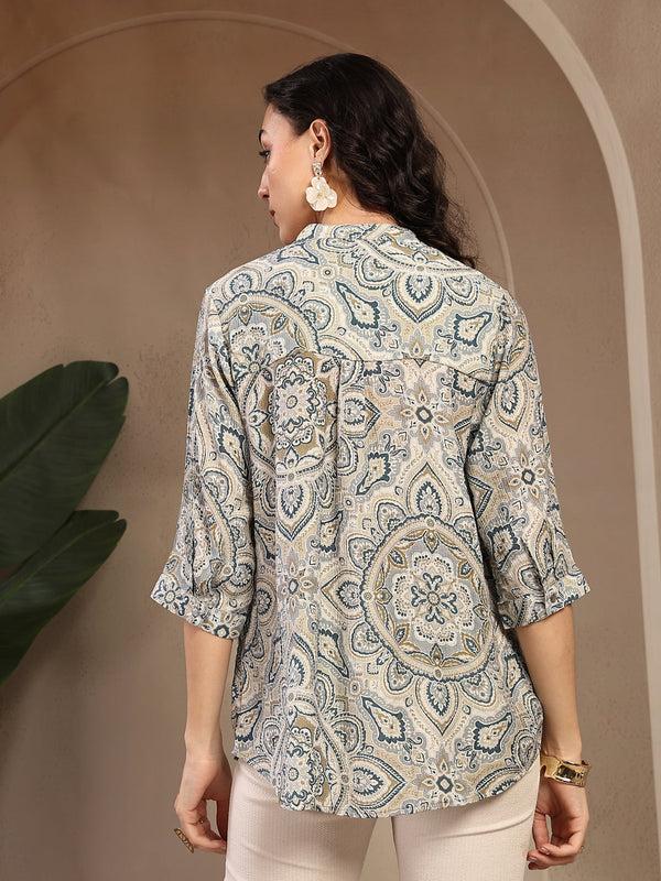 Gipsy Gipsy Blue Printed Tunic