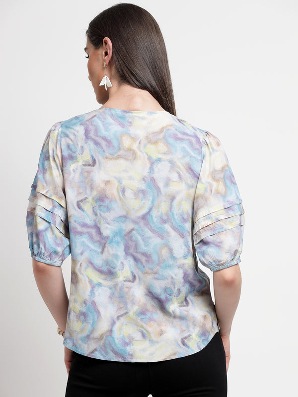 Gipsy Gipsy Blue Rayon Tunic Blue