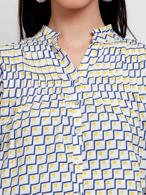 Gipsy Gipsy Blue Rayon Tunic Blue