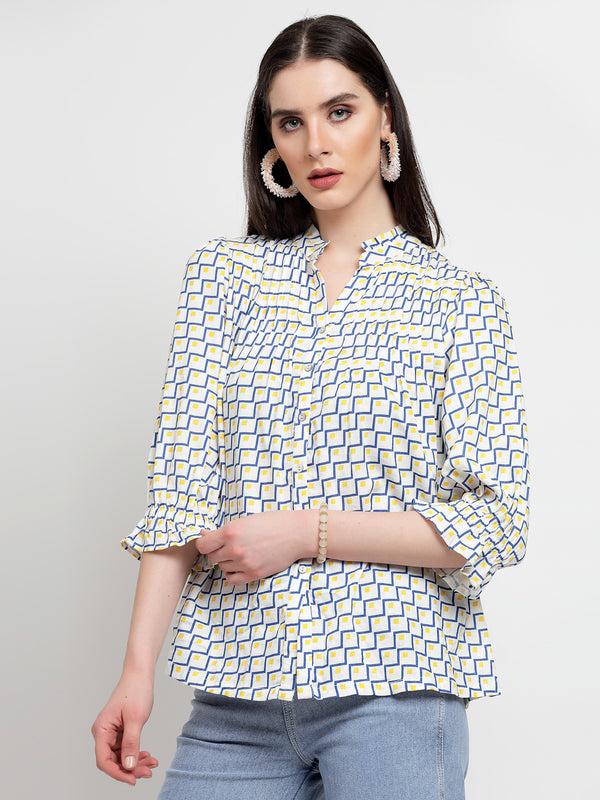 Gipsy Gipsy Blue Rayon Tunic Blue