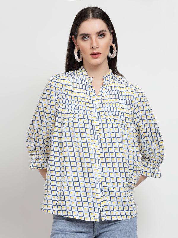 Gipsy Gipsy Blue Rayon Tunic Blue