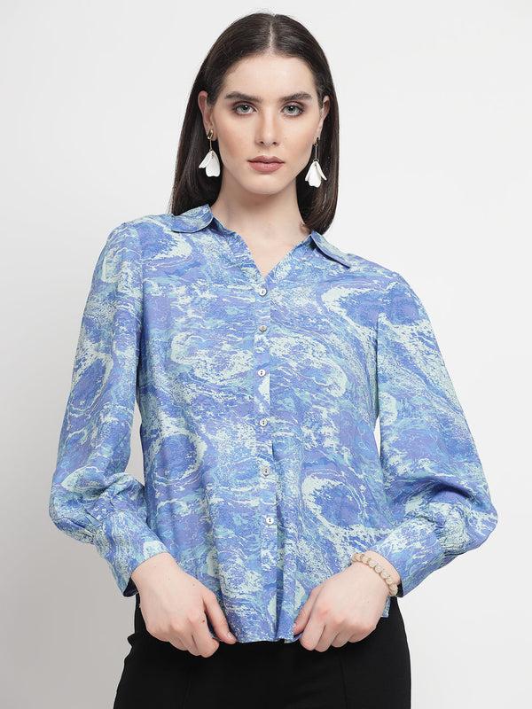 Gipsy Gipsy Blue Rayon Tunic Blue