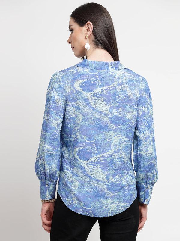 Gipsy Gipsy Blue Rayon Tunic Blue