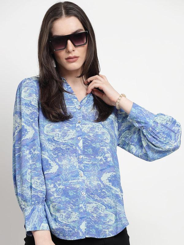 Gipsy Gipsy Blue Rayon Tunic Blue