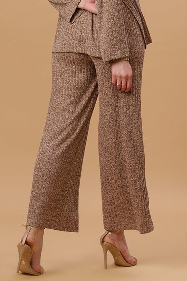 Gipsy Gipsy Brown Poly Knit Co-Ord Pant Brown