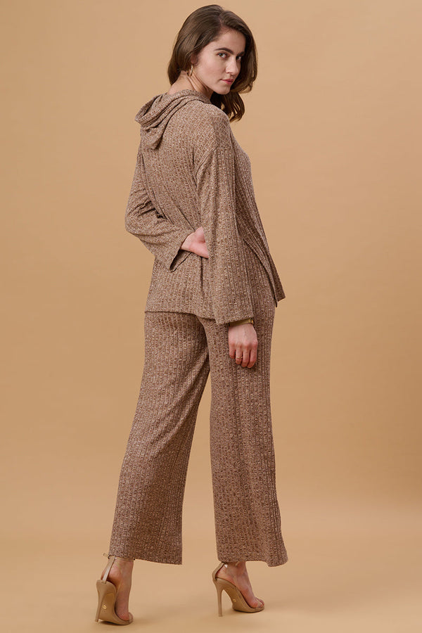 Gipsy Gipsy Brown Poly Knit Co-Ord Top Brown