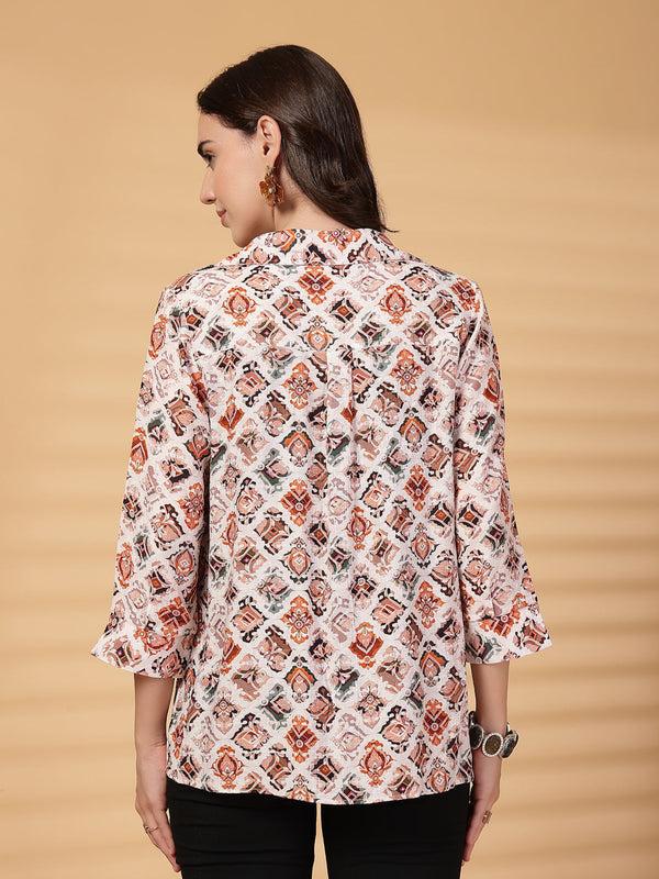 Gipsy Gipsy Brown Printed Tunic