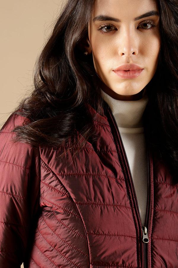 Gipsy Gipsy Burgandy Polyester Jacket Burgandy