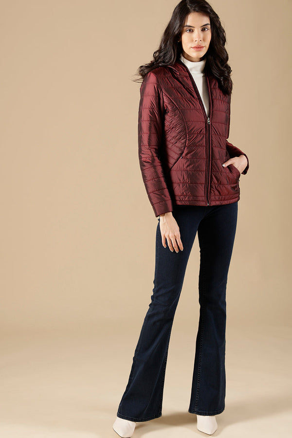 Gipsy Gipsy Burgandy Polyester Jacket Burgandy