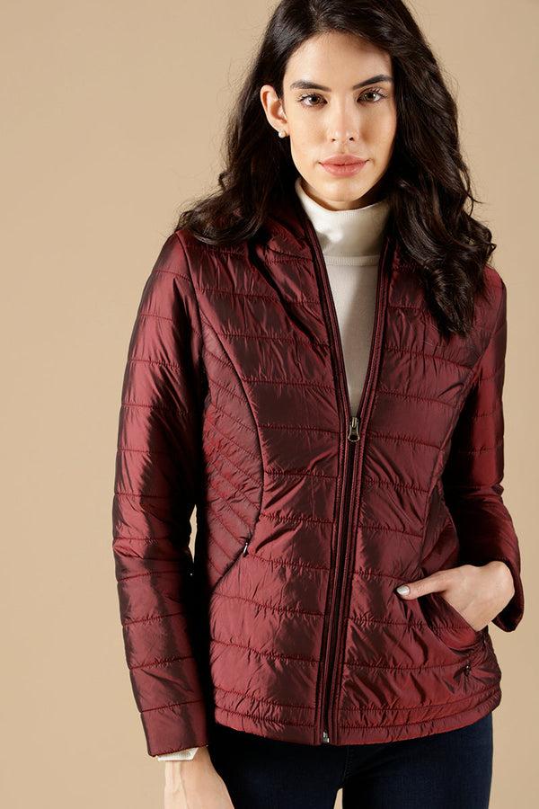 gipsy Gipsy Burgandy Polyester Jacket Burgandy