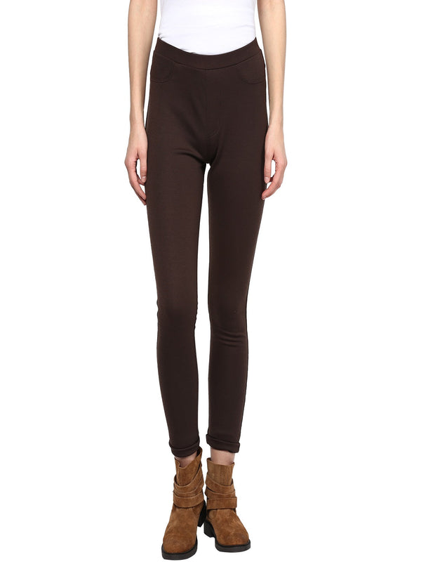 Gipsy Gipsy Coffee Casual Rayon Jegging Brown