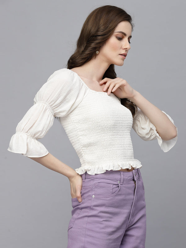 Gipsy Gipsy Cream Georgette Blouse Cream