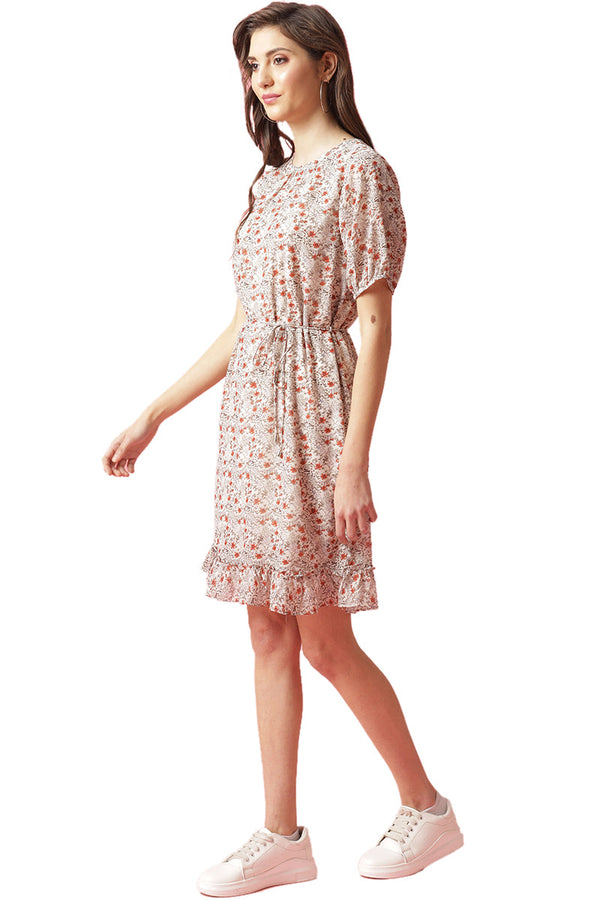 Gipsy Gipsy Cream Georgette Dress