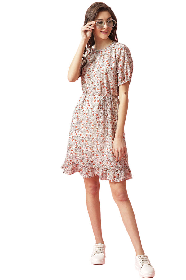 Gipsy Gipsy Cream Georgette Dress