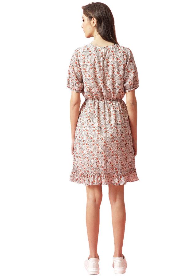 Gipsy Gipsy Cream Georgette Dress