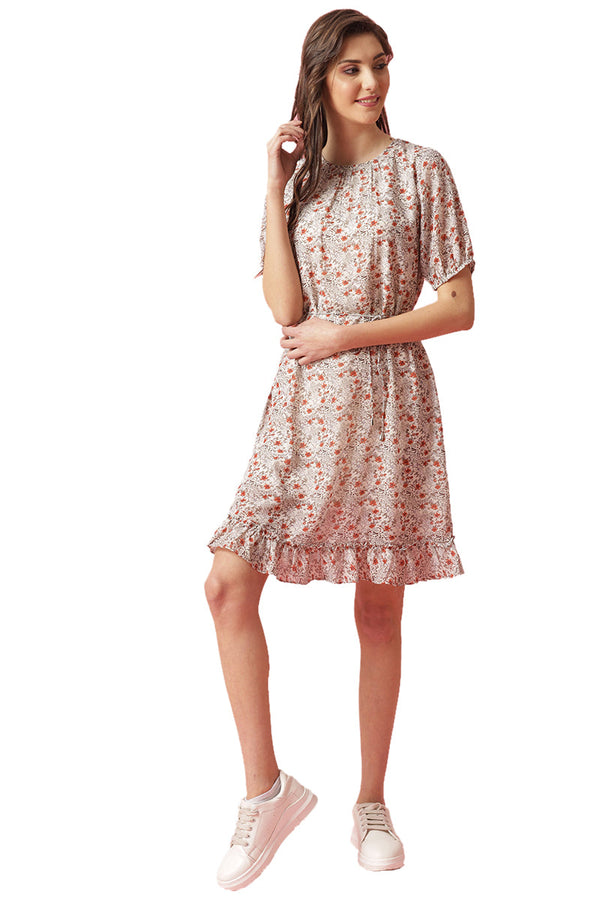 gipsy Gipsy Cream Georgette Dress