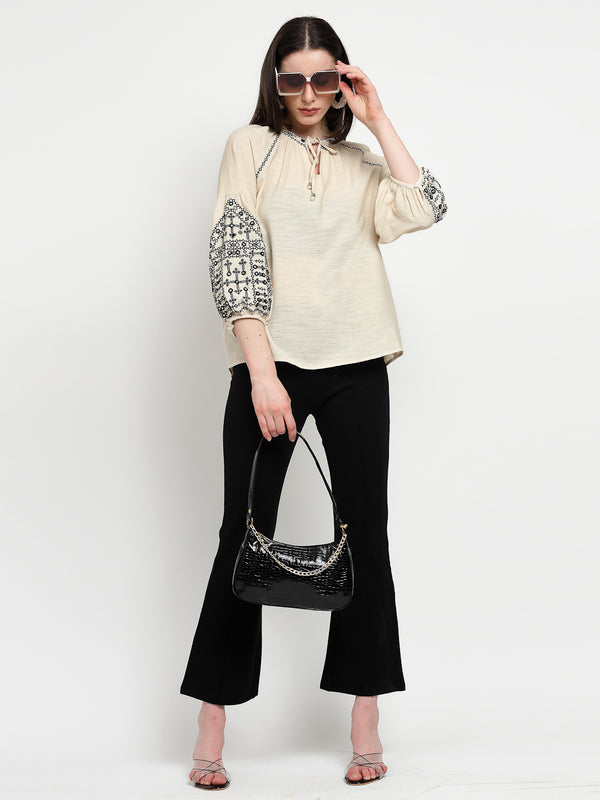 Gipsy Gipsy Cream Linen Tunic Cream