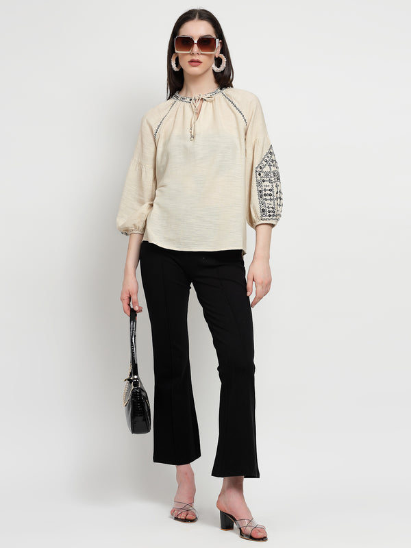 Gipsy Gipsy Cream Linen Tunic Cream