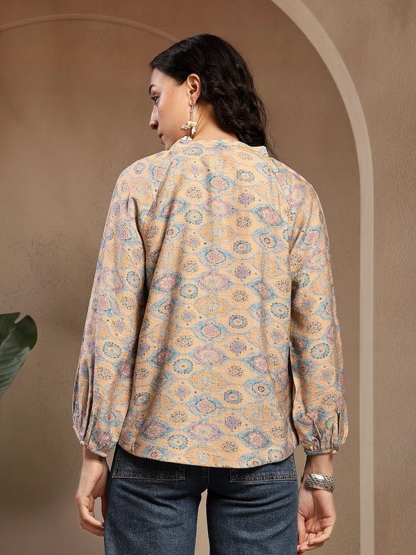 Gipsy Gipsy Cream Printed Tunic