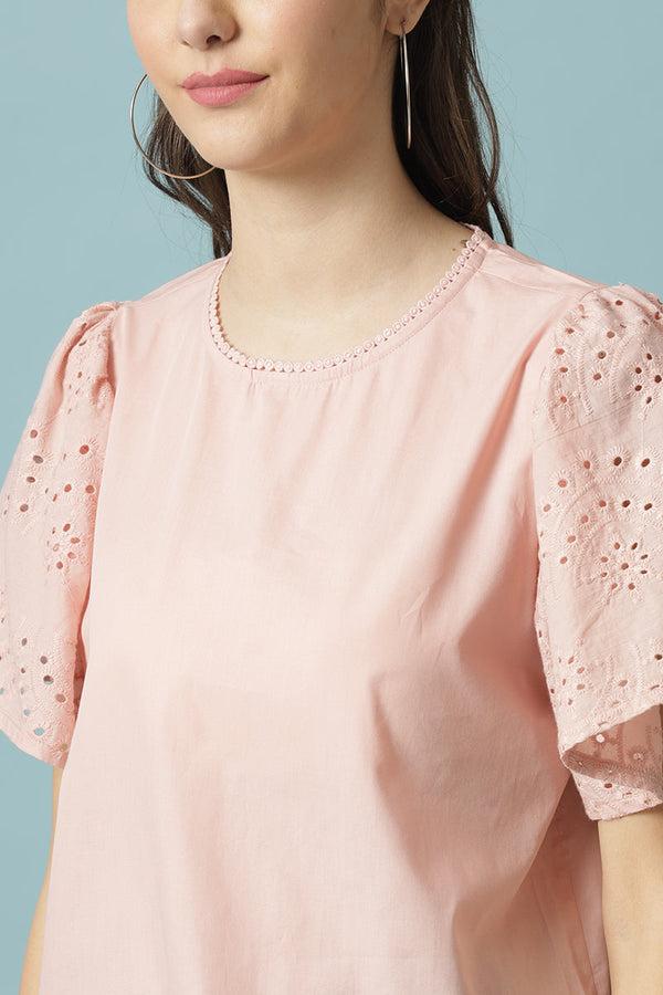 Gipsy Gipsy Dusky Pink Cotton Blouse