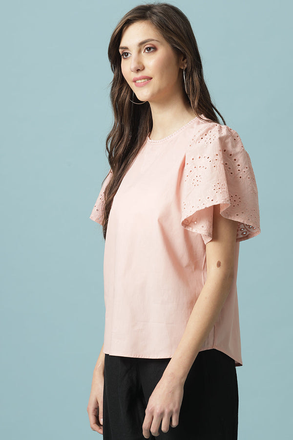 Gipsy Gipsy Dusky Pink Cotton Blouse