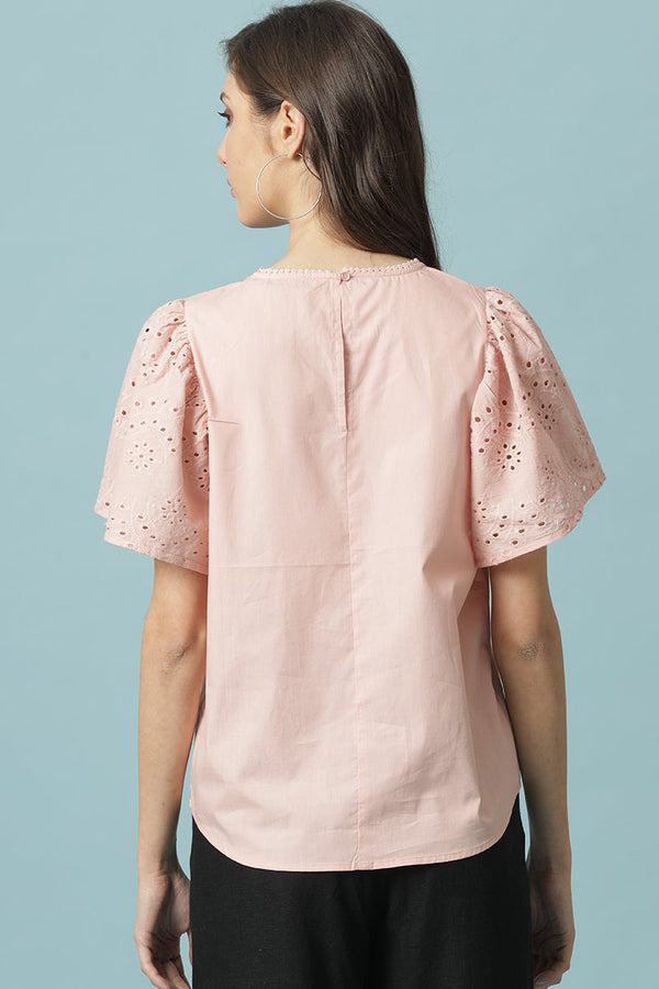 gipsy Gipsy Dusky Pink Cotton Blouse