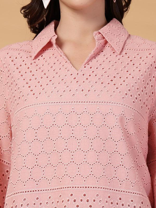 Gipsy Gipsy Dusky Pink Cotton Schiffli Tunic