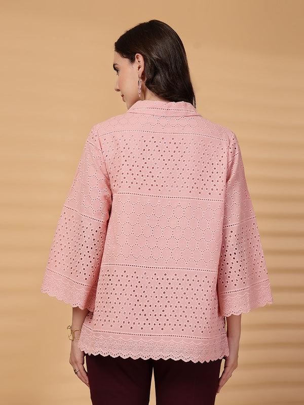 Gipsy Gipsy Dusky Pink Cotton Schiffli Tunic