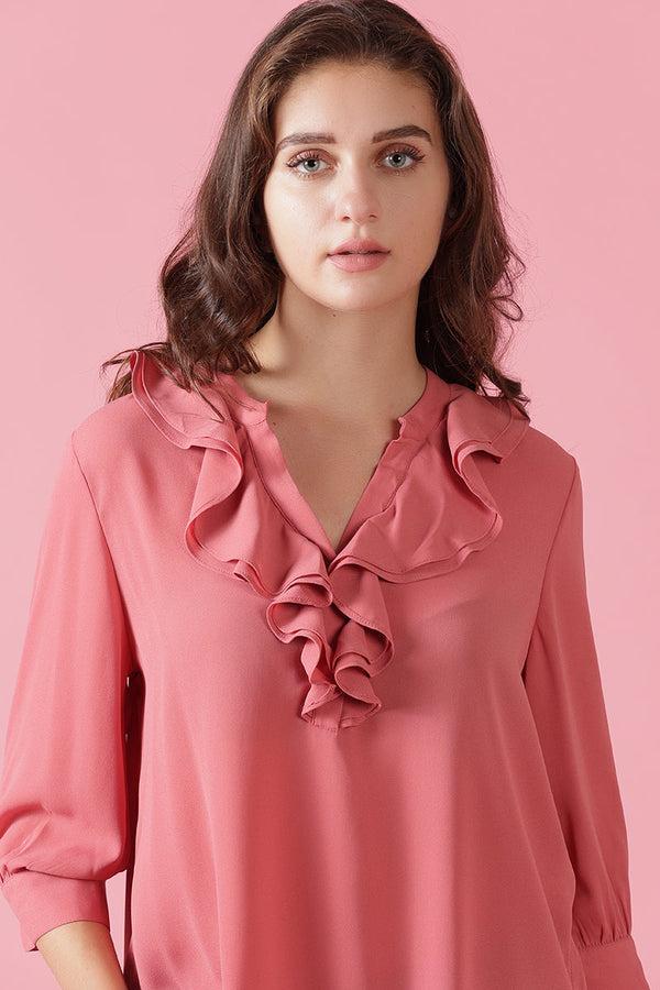 Gipsy Gipsy Dusky Pink Georgette Tunic Pink