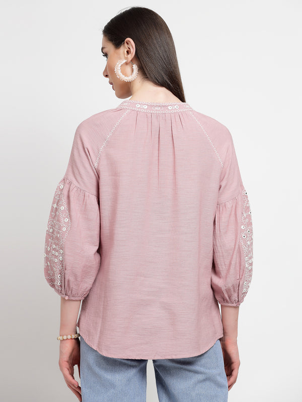 Gipsy Gipsy Dusky Pink Linen Tunic Dusky Pink