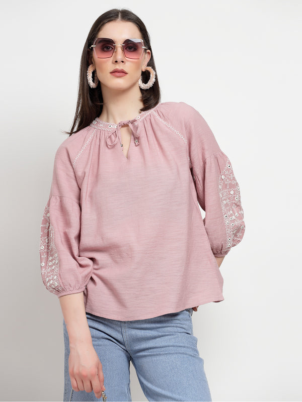 Gipsy Gipsy Dusky Pink Linen Tunic Dusky Pink