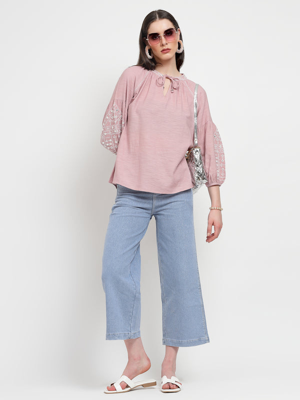 Gipsy Gipsy Dusky Pink Linen Tunic Dusky Pink