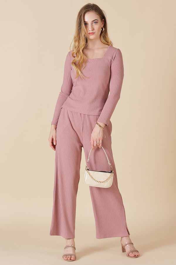 Gipsy Gipsy Dusky Pink Poly Knit Blouse Dusky Pink